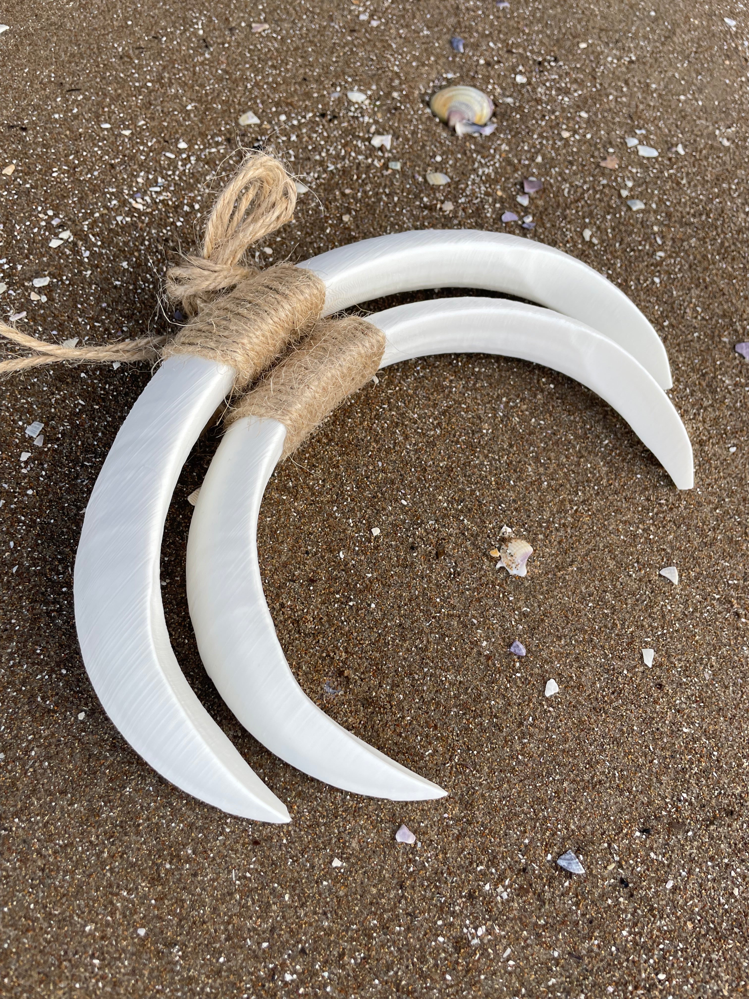 Boar Tusk Pendant Necklace- Moon Knight