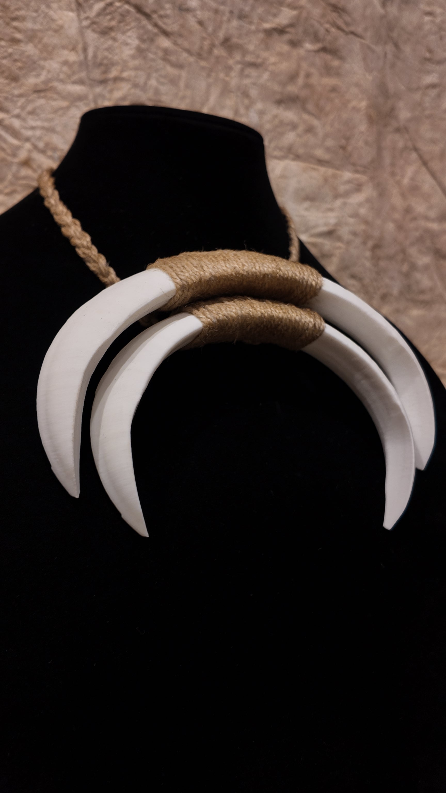Boar Tusk Pendant Necklace- Moon Knight