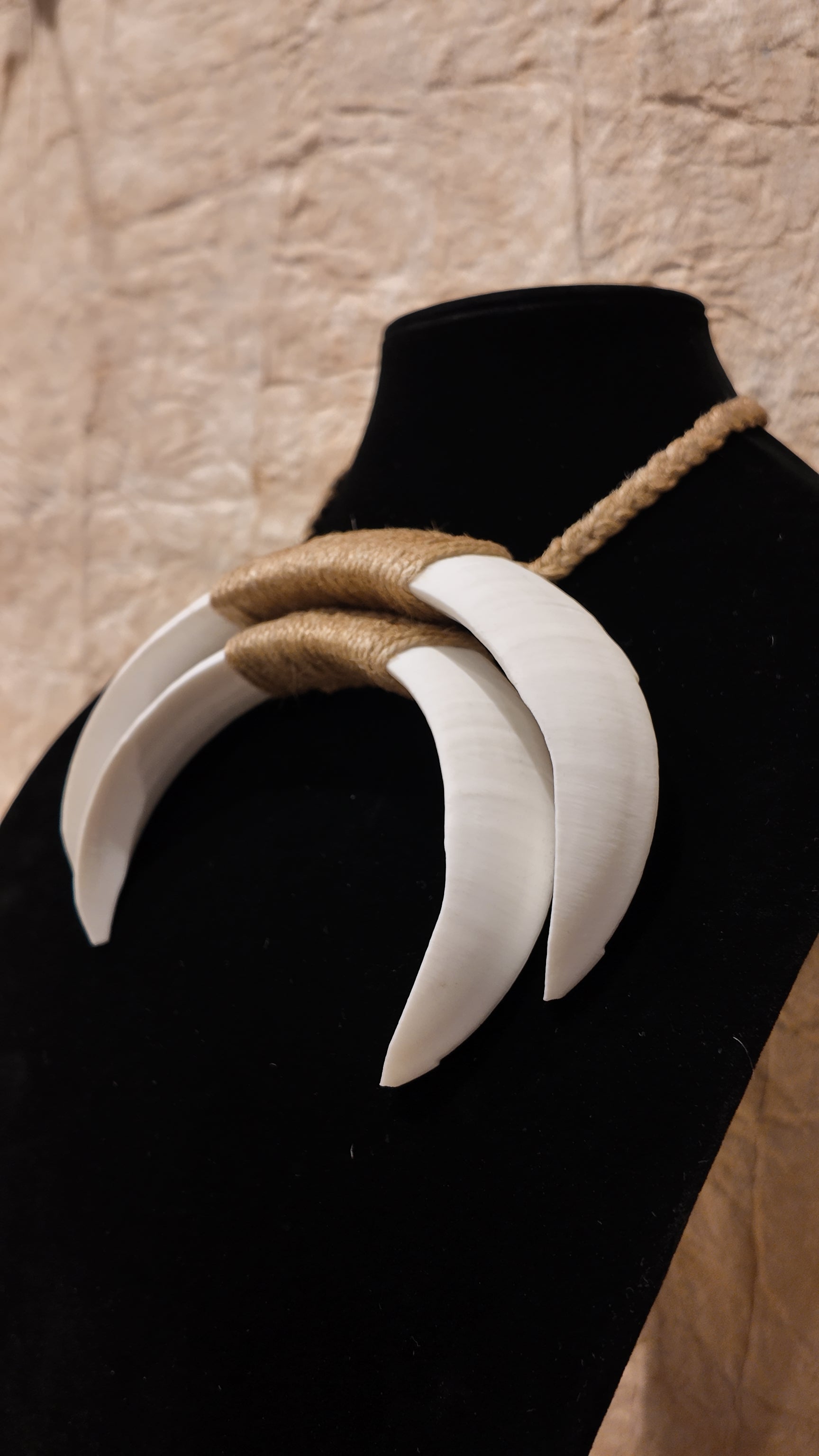 Boar Tusk Pendant Necklace- Moon Knight
